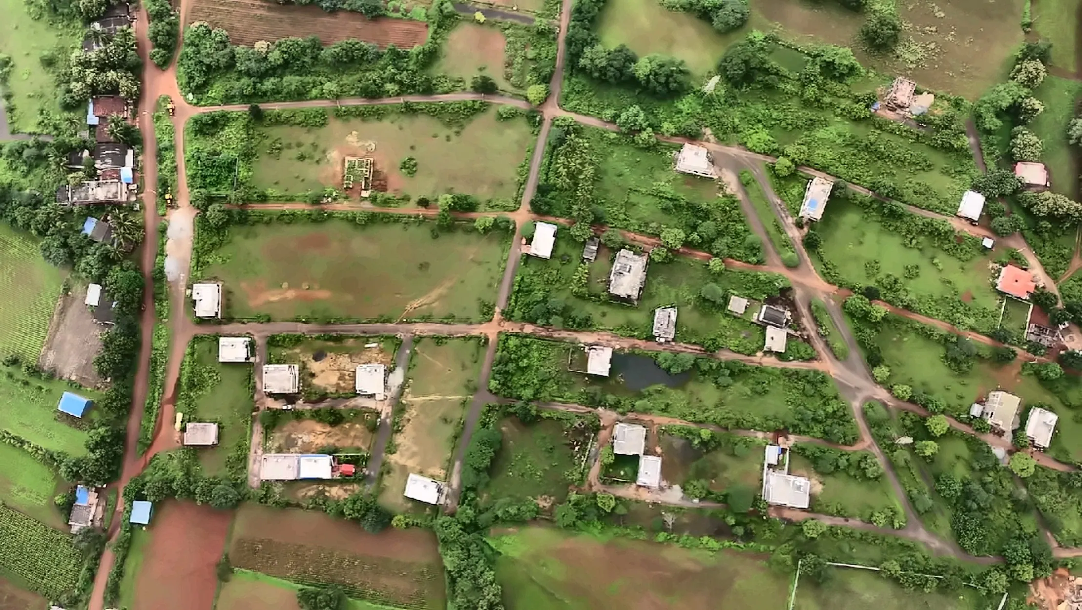 Aerial view of Kanaknagara, Sutgatti, Dharwad